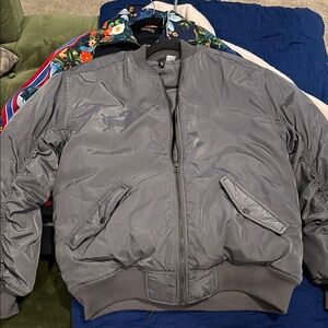Divided Gray Bomber Jacket